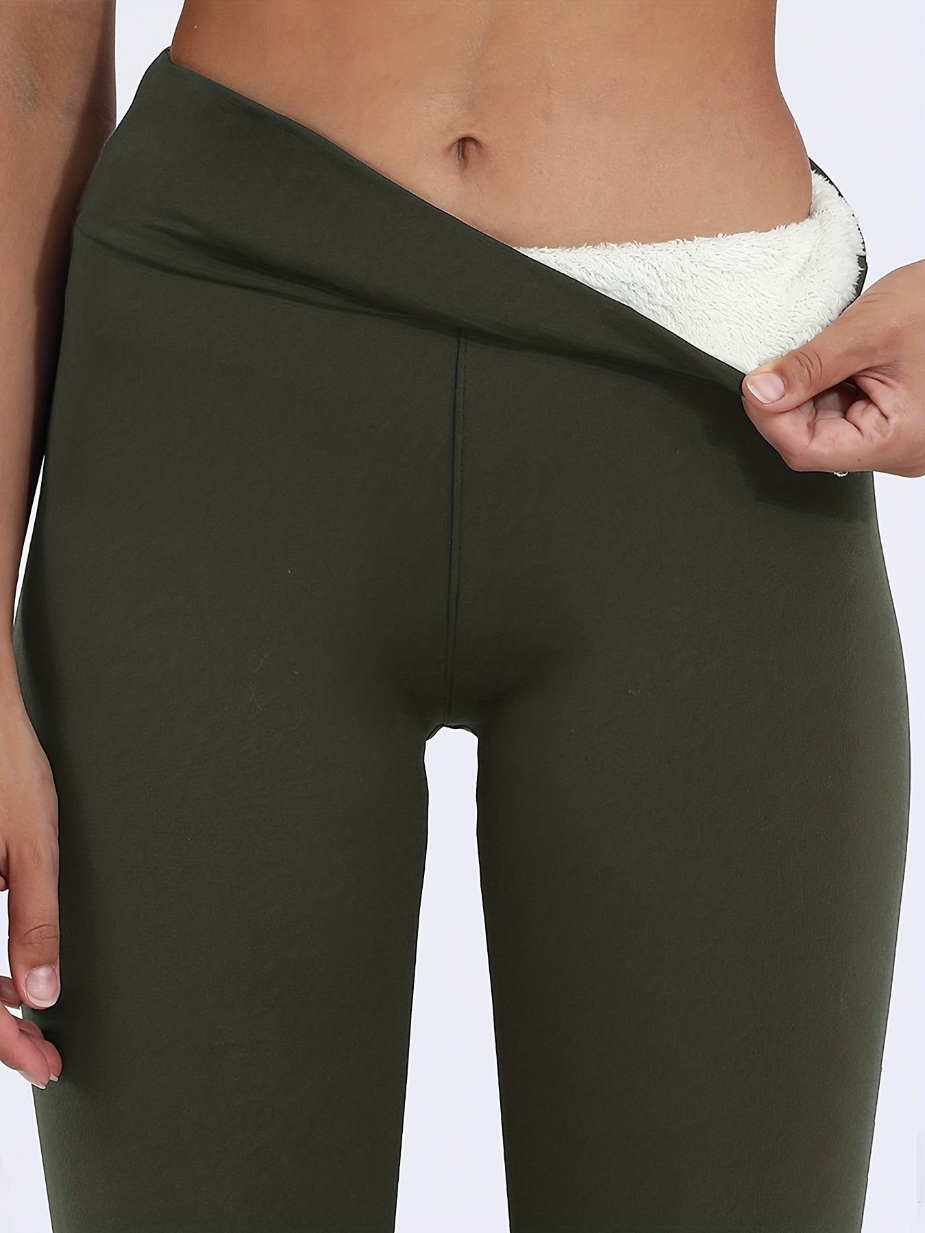 Damska Legginsy z Wysokim Stanem | Podszewka Zimowa