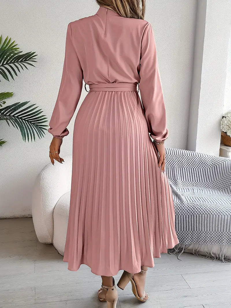 Damska Elegancka Sukienka Plisowana | Midi