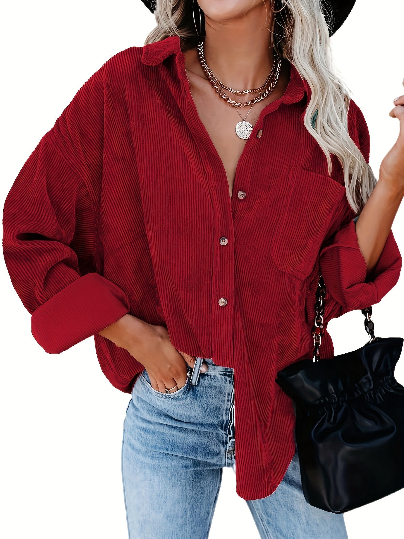 Damska Zimowa Koszulowa Kurtka | Oversize