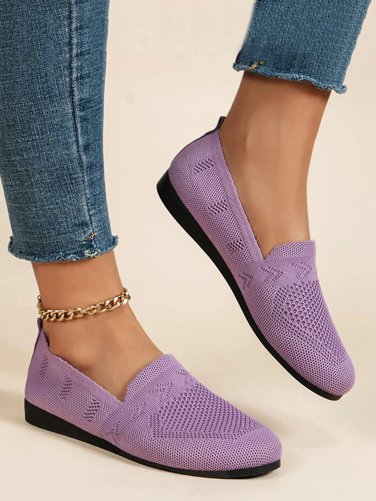 Damskie ortopedyczne slip-on loafers | Lekki