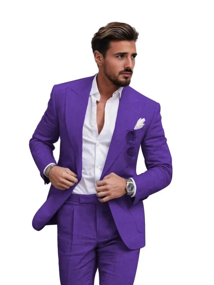Męski garnitur slim fit | 2-częściowy