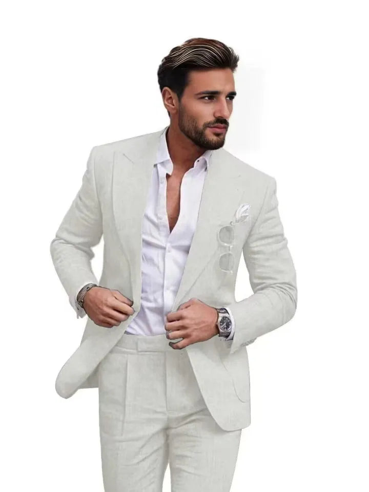 Męski garnitur slim fit | 2-częściowy