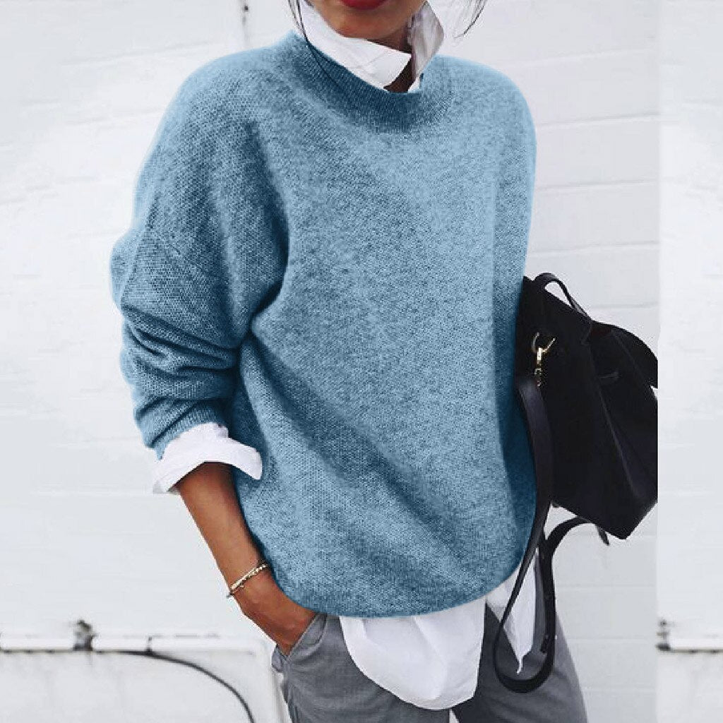 Damski Sweter Casual | Okrągły Dekolt