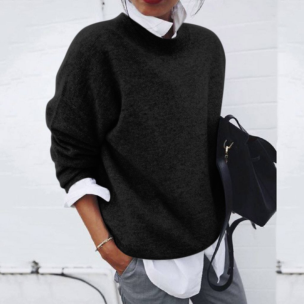 Damski Sweter Casual | Okrągły Dekolt