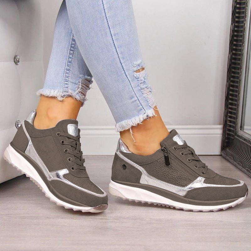 Damskie ortopedyczne sneakersy na zamek błyskawiczny | Lekkie