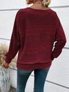 Sweter damska z rękawami typu batwing | Okrągły dekolt