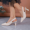 Buty damskie na wysokim obcasie | Szpiczasty nosek ze slingbackiem