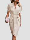 Women's Evening Dress with V-Neck | Midi