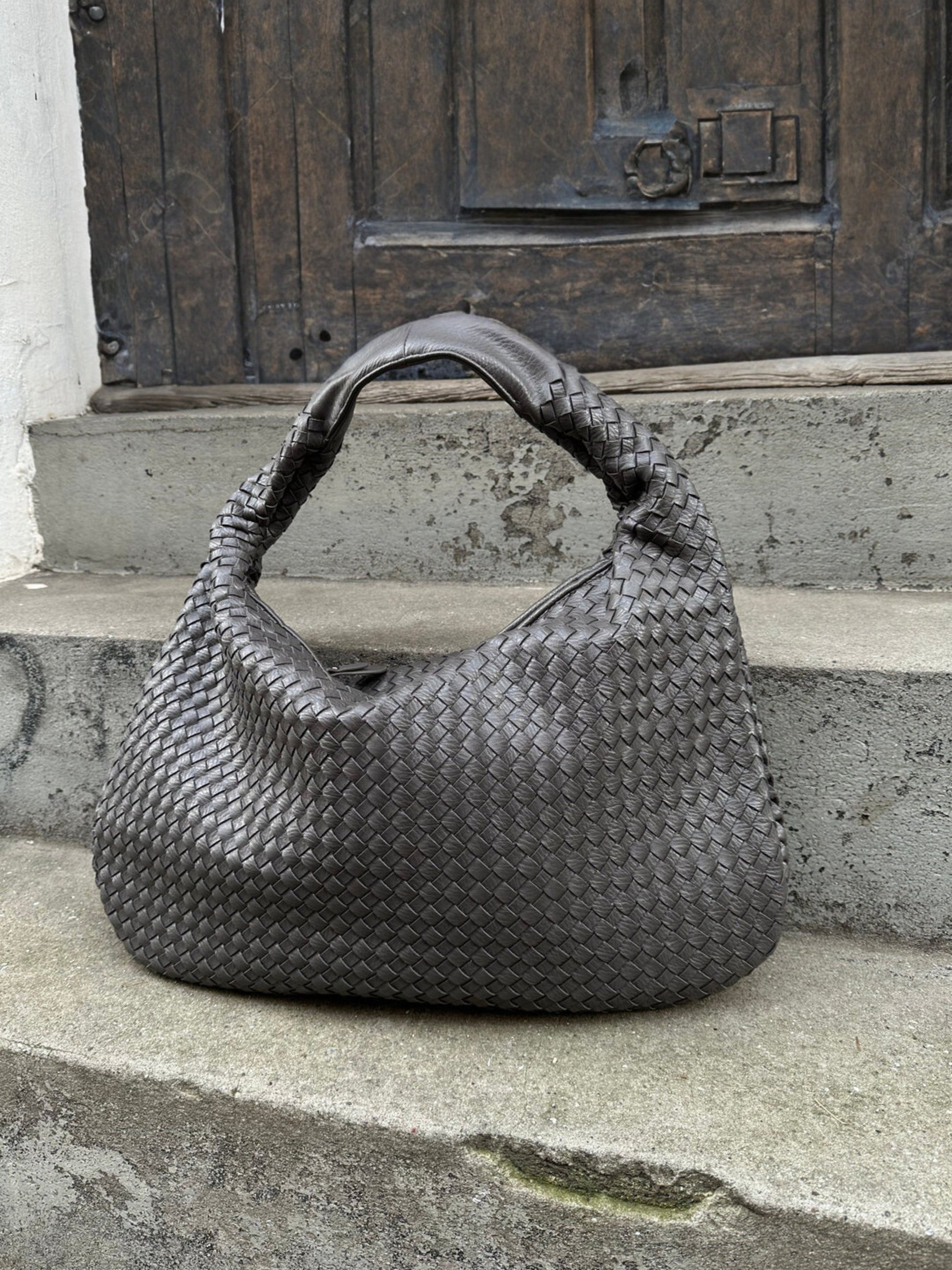 Dámská pletená kabelka hobo | Velká