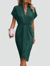 Women's Evening Dress with V-Neck | Midi