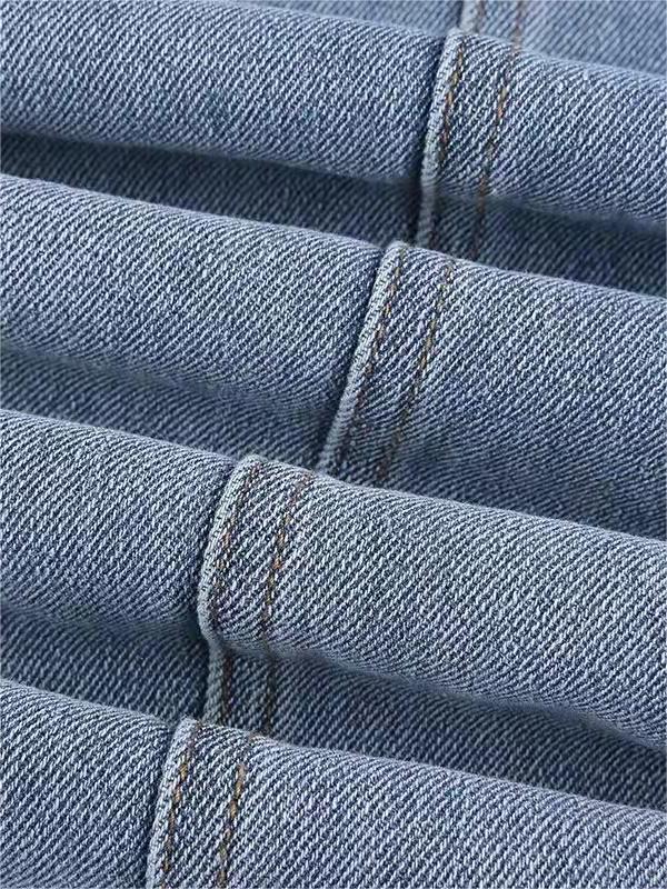Damskie Jeansy Slim Fit z Rozszerzanym Dołem | Wysoki Tali