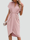 Women's Evening Dress with V-Neck | Midi