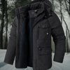 Męska Parka Fleece z Podszewką | Z Kapturem