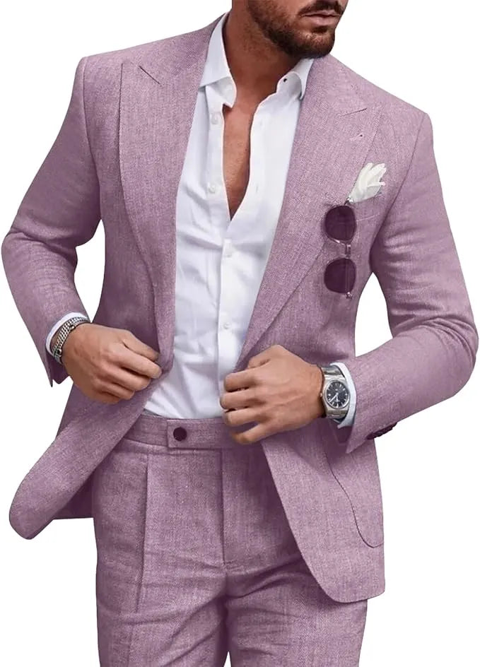 Męski garnitur slim fit | 2-częściowy