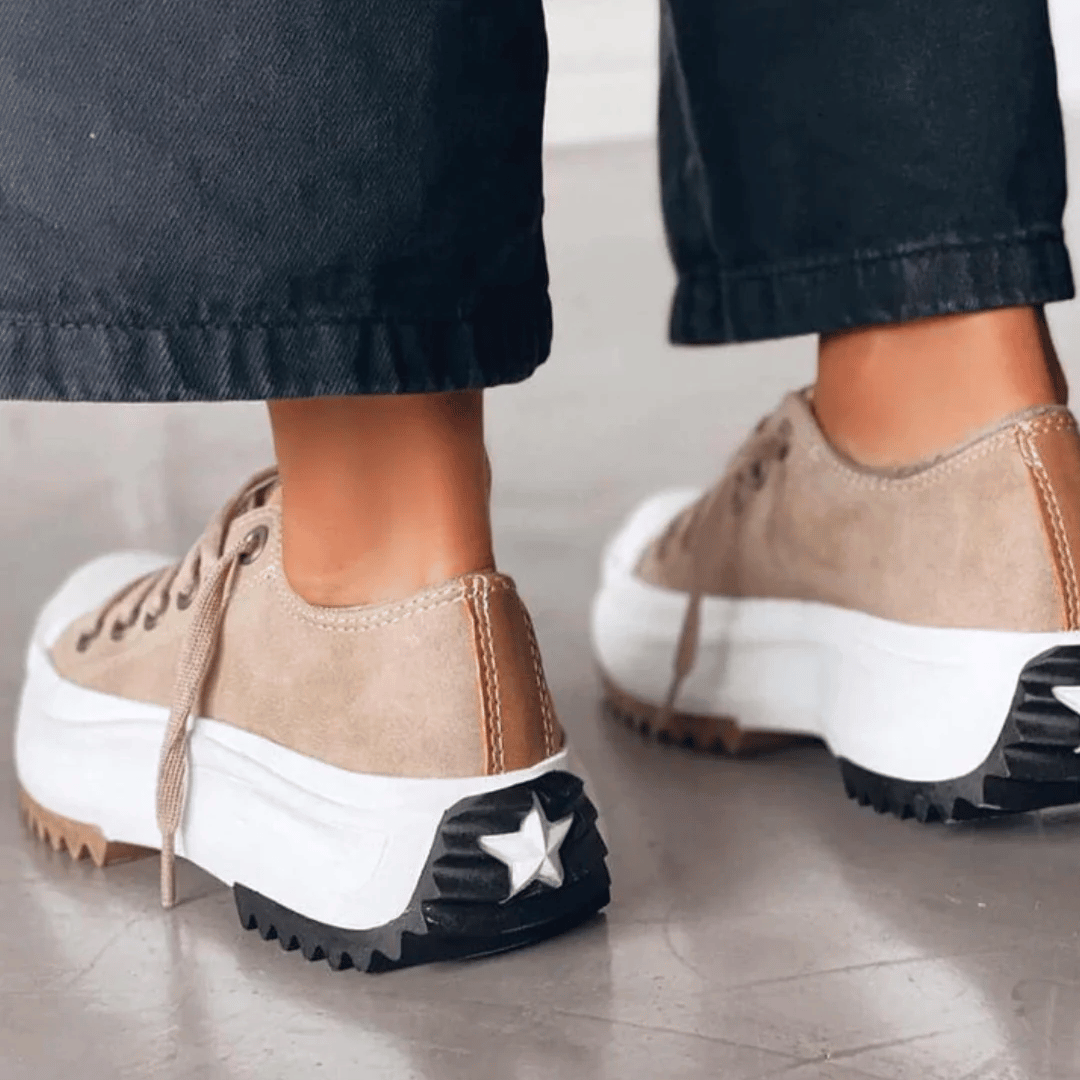 Damskie ortopedyczne sneakersy na platformie | Sznurowane