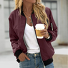 Kobieca Casual Kurtka Bomber z Zippem | Lekka