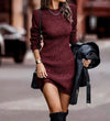 Damska Sukienka Bodycon z Długim Rękawem | Mini
