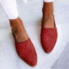 Damskie Woven Flats | Slip-On