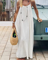 Women's Casual Spaghetti Strap Dress | Maxi