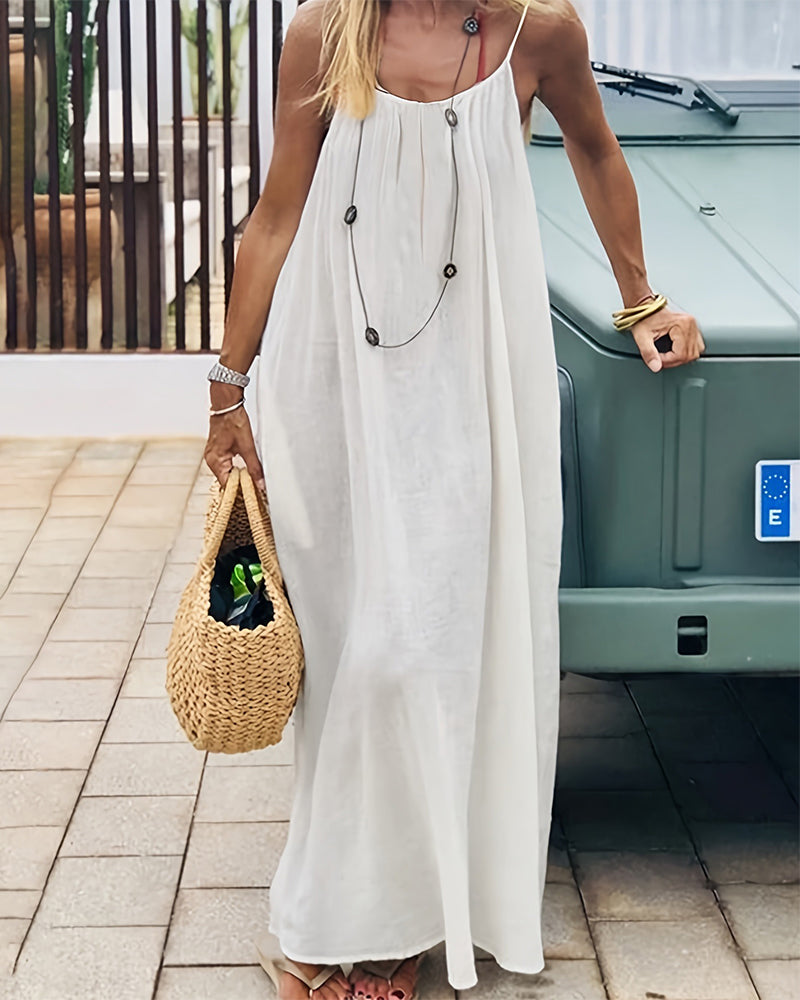 Women's Casual Spaghetti Strap Dress | Maxi