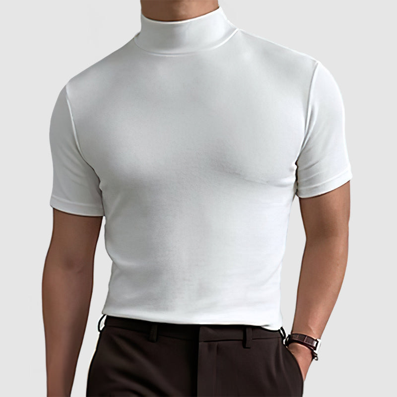 Męska koszulka z golfem Slim Fit | Krótki rękaw