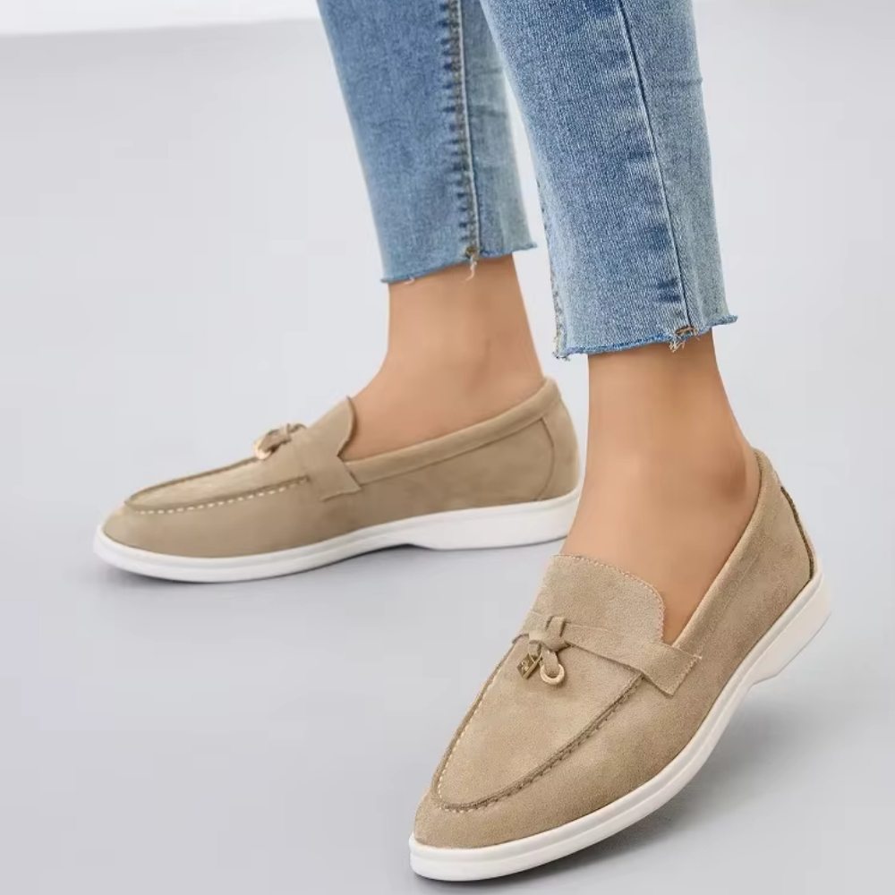 Damskie Eleganckie Loafersy | Skórzany Look