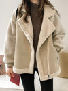 Damska Kurtka Sherpa w stylu Aviator | Ponadwymiarowy