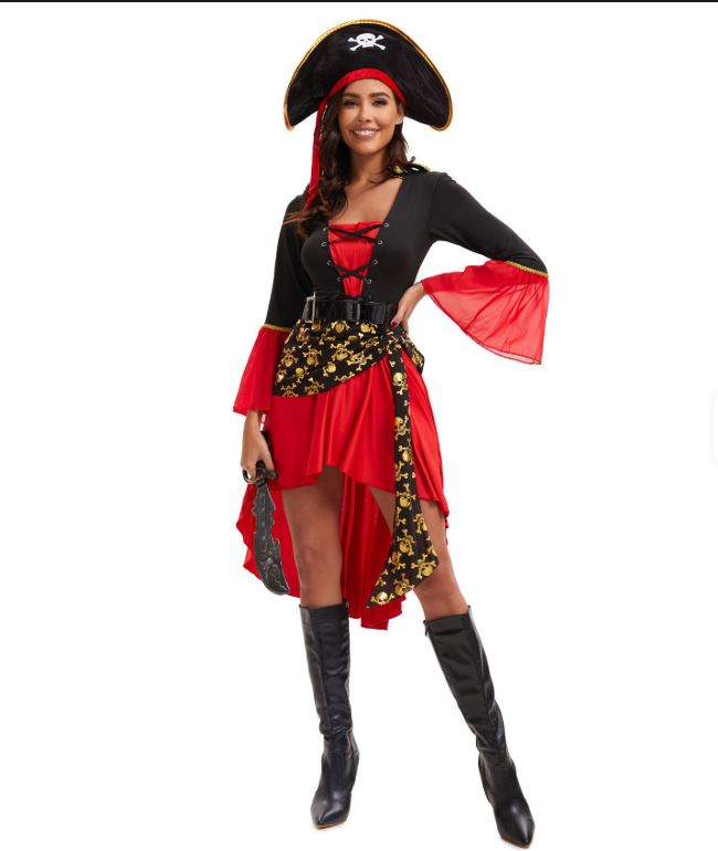 Damska Kostium Pirata | Sukienka Max na Halloween