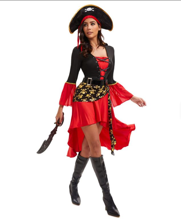 Damska Kostium Pirata | Sukienka Max na Halloween