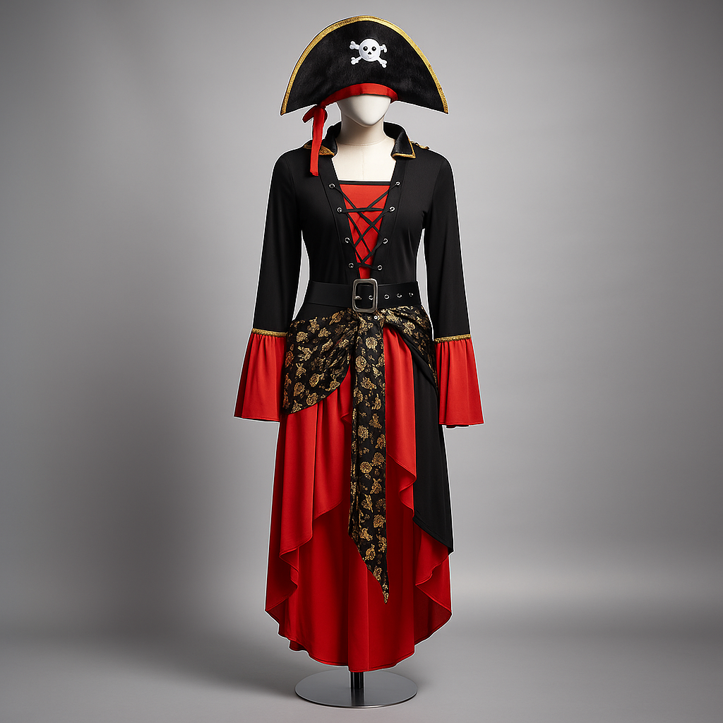Damska Kostium Pirata | Sukienka Max na Halloween