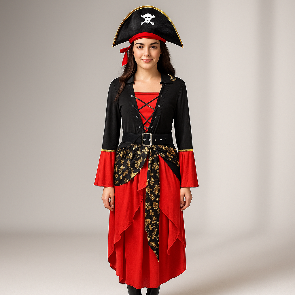 Damska Kostium Pirata | Sukienka Max na Halloween