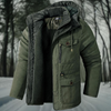 Męska Parka Fleece z Podszewką | Z Kapturem