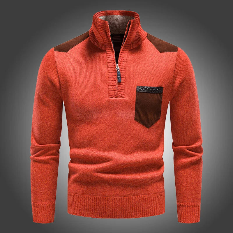 Męski Sweter z Półgolfem | Długi Rękaw