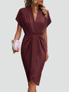 Women's Evening Dress with V-Neck | Midi