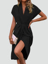 Women's Evening Dress with V-Neck | Midi