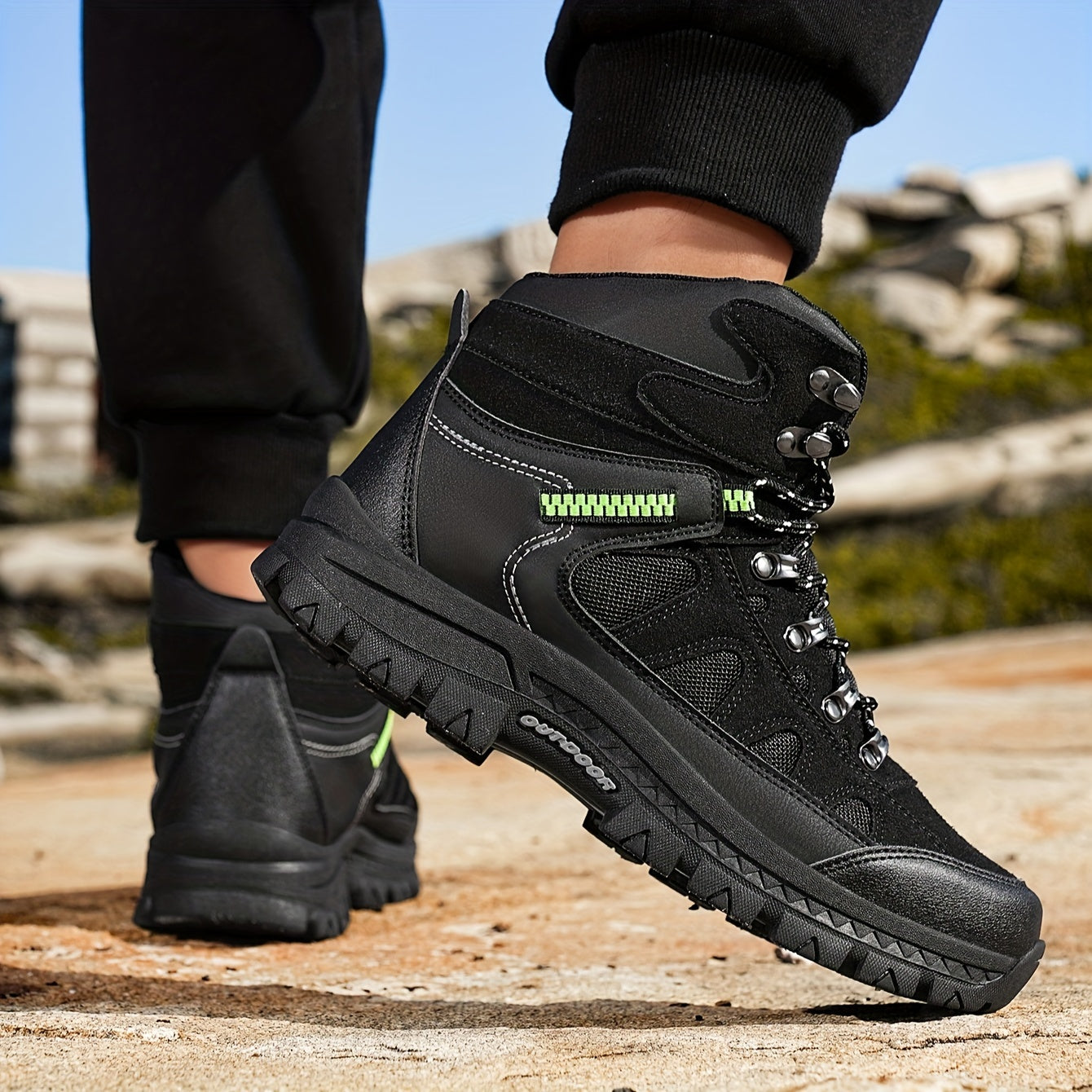 Męskie Wysokie Buty Trekkingowe | Wędrówki na Świeżym Powietrzu