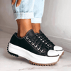 Damskie ortopedyczne sneakersy na platformie | Sznurowane
