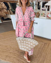 Damska Sukienka Boho z Nadrukiem | Mini