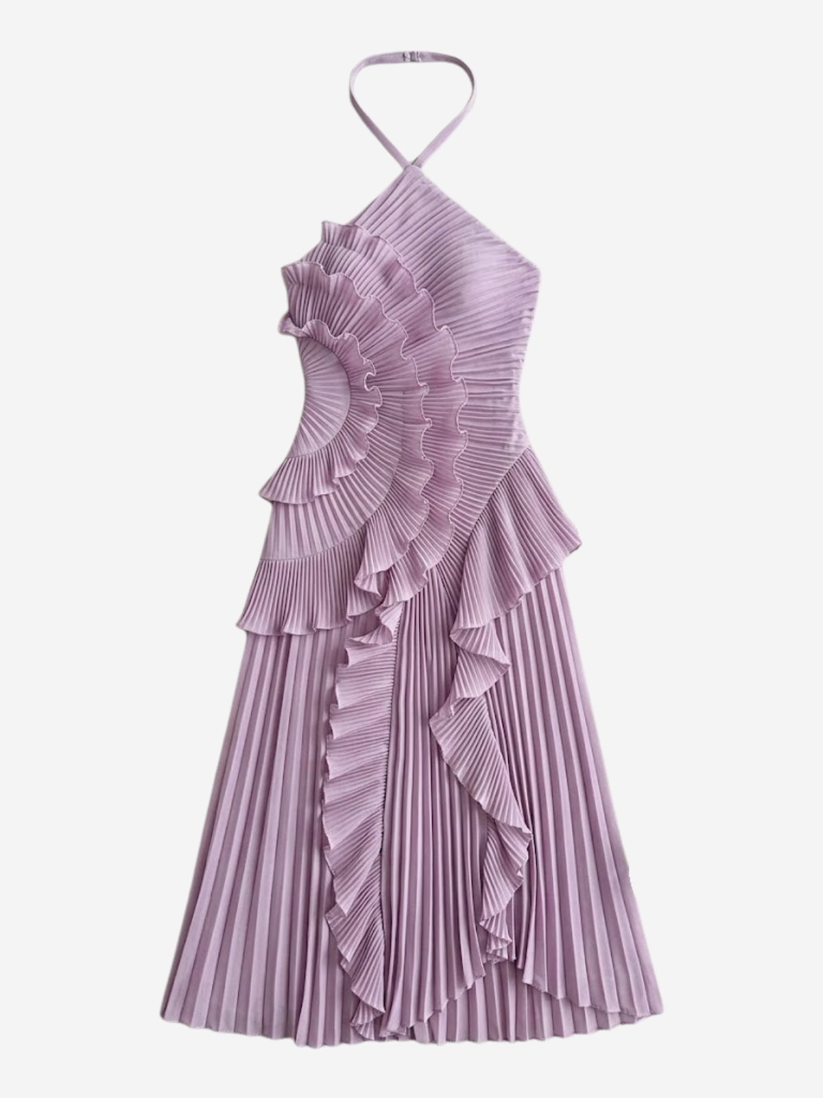 Women's Wedding Dress with Ruffles | Midi
