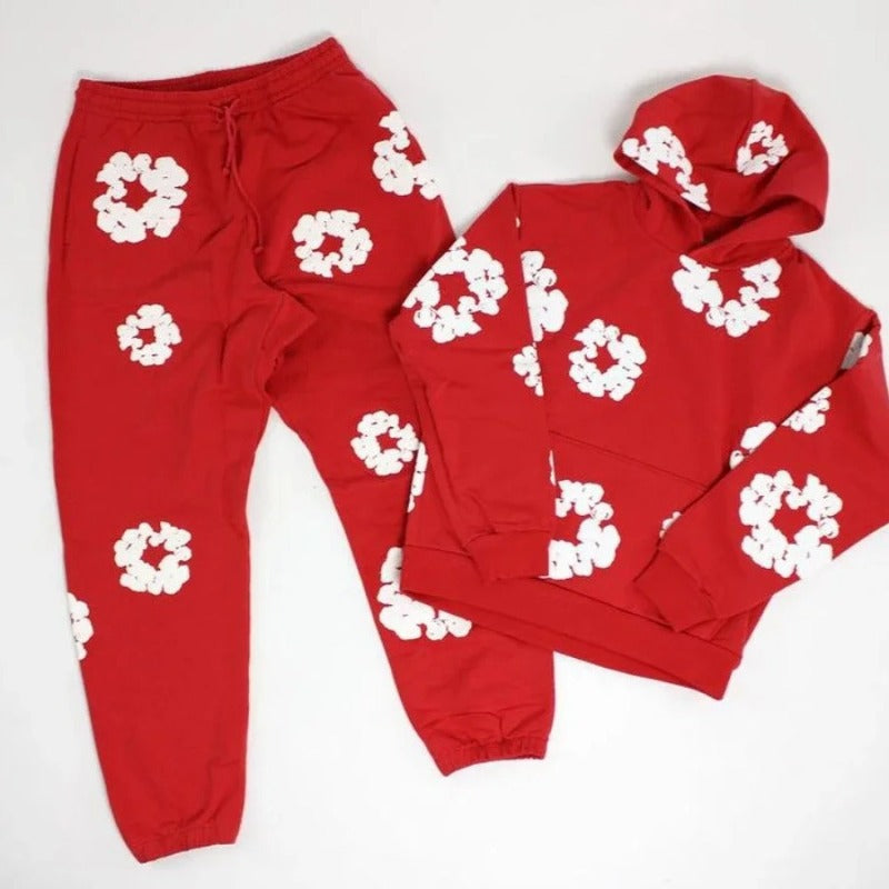 Kobiece Oversized Hoodie Set | Graffiti Print