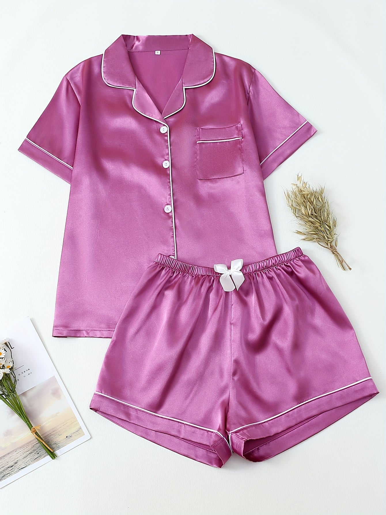 Women's Pajama Set | Short Sleeve And Shorts