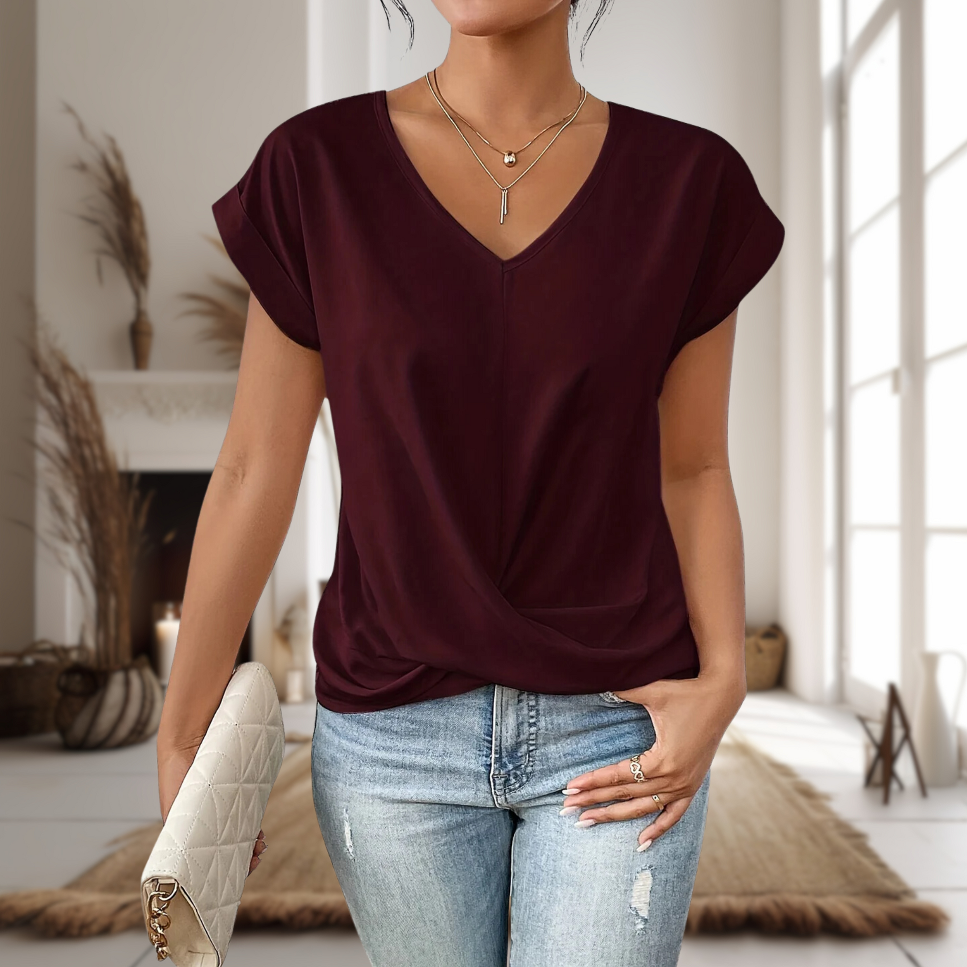 Women's V-Neck Top | Smooth
