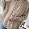 Damska Zimowa Sweter | Oversize Z Warkoczowym Splotem