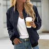 Kobieca Casual Kurtka Bomber z Zippem | Lekka