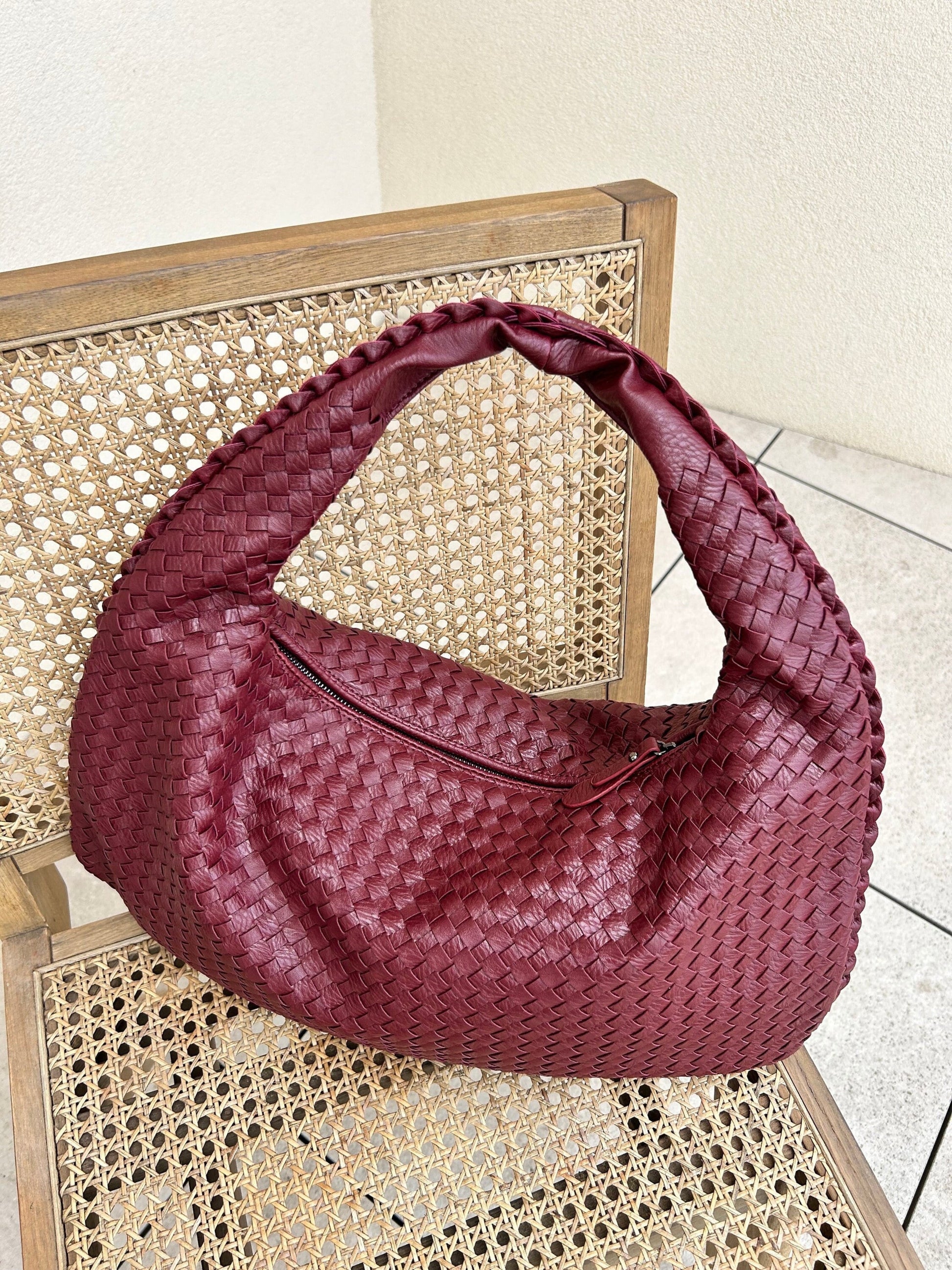 Dámská pletená kabelka hobo | Velká