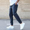 Męskie Stylowe Spodnie Jogger | W Kratę