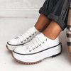 Damskie ortopedyczne sneakersy na platformie | Sznurowane