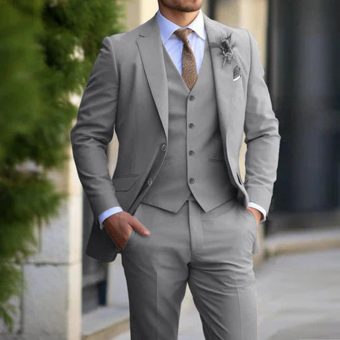 Męski formalny garnitur 3-częściowy | Slim Fit