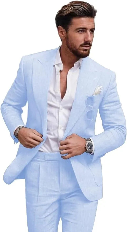 Męski garnitur slim fit | 2-częściowy