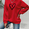 Damska Sweter Codzienny | Motyw Serca